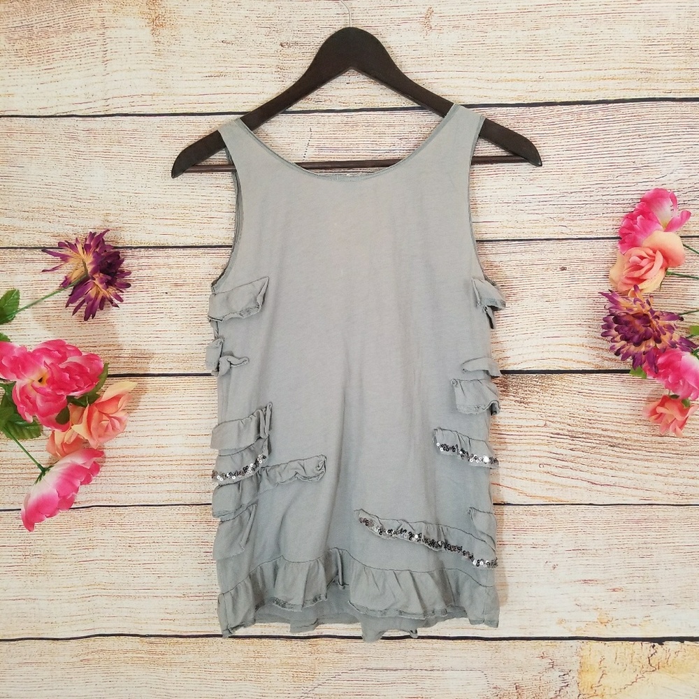 J. Crew Ruffle Sequin Tank Top - Picture 3 of 4